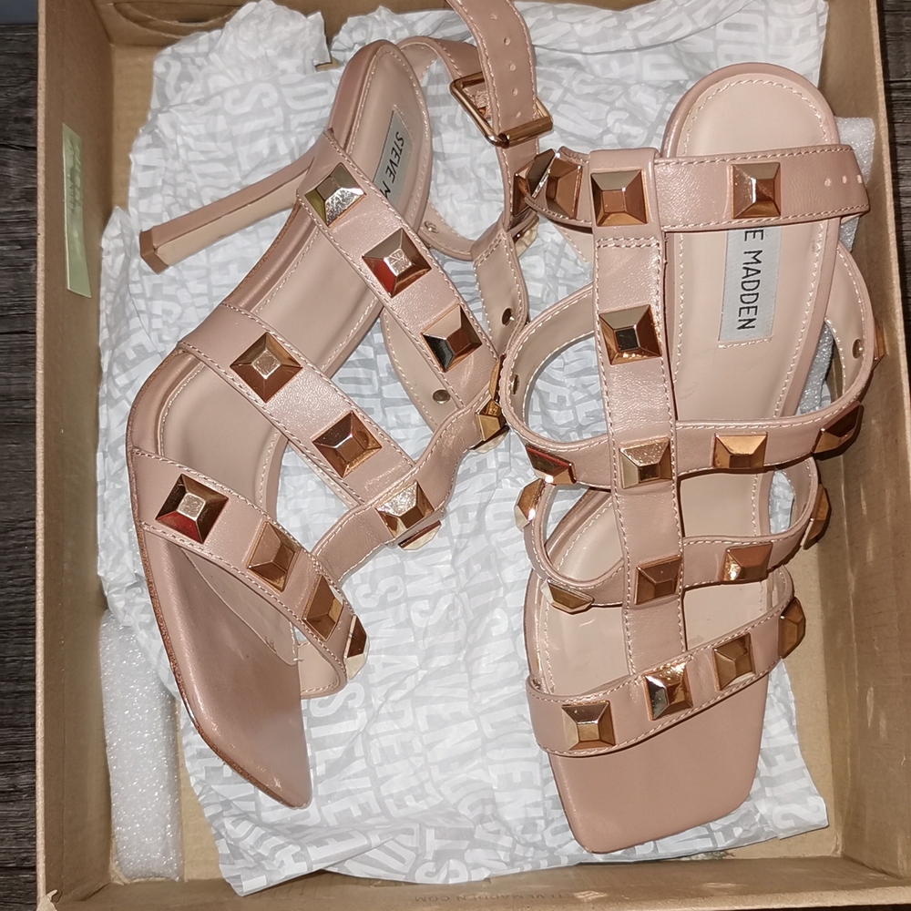 Steve Madden Women's Studded Sandals - Nude